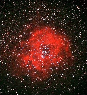 Photo taken with 1025AZ3 (Startravel-102), Operating at f/5.Vixen 35mm camera body. <BR>Image composite of two 25 minutes exposure on Kodak E200 film. No push-processing done on the film.