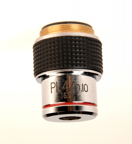 PL-4 x4 DIN Planachromatic Objective